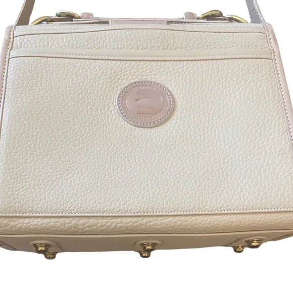 RARE Vintage Dooney & Bourke Leather Lockhart Crossbody Purse | Tan |Made in USA - Picture 9 of 16